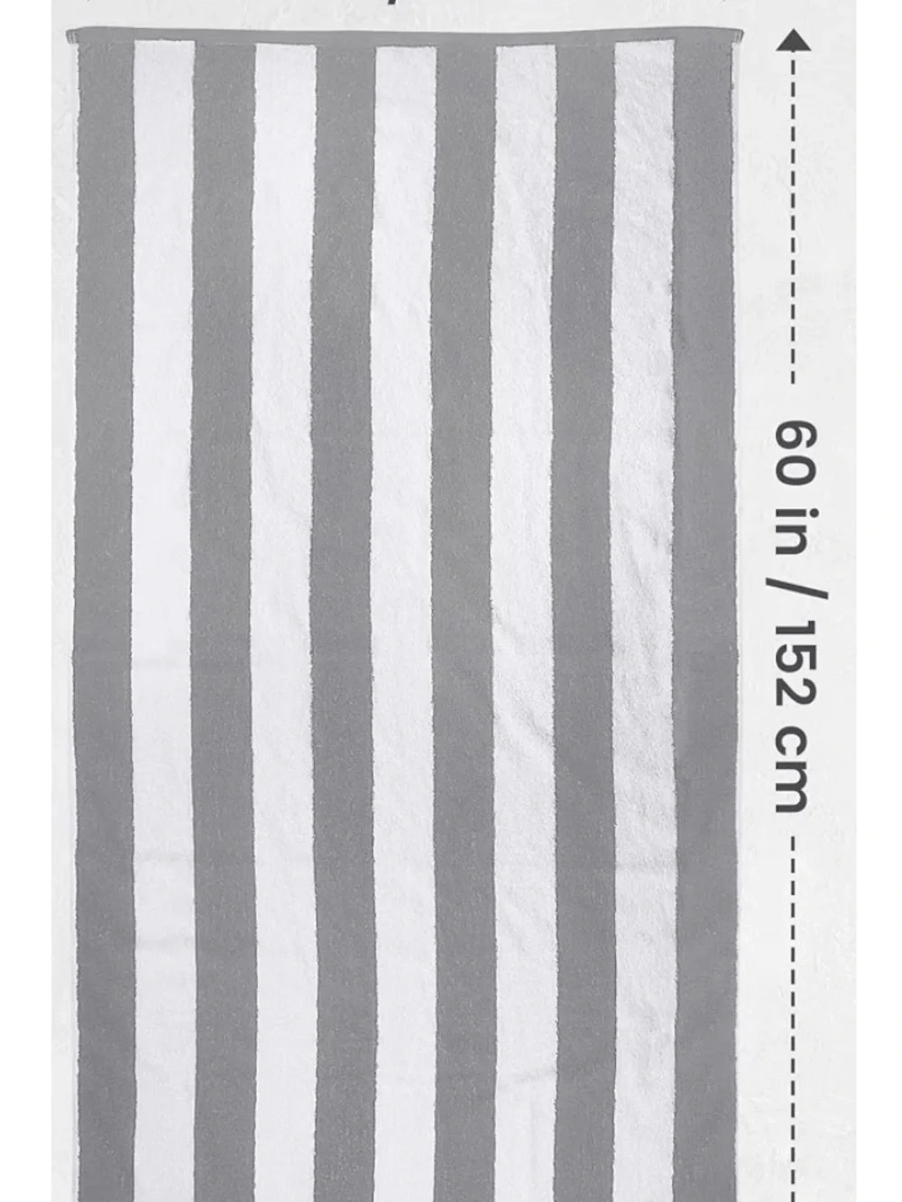 New Utopia Towels Cabana Beach Towels, 4 Pack, 30x60 in, Cotton, Striped, Grey